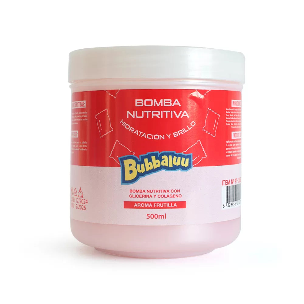Bomba Nutritiva Capilar Bubbaluu 500 ml – vista frontal | Levora Perú