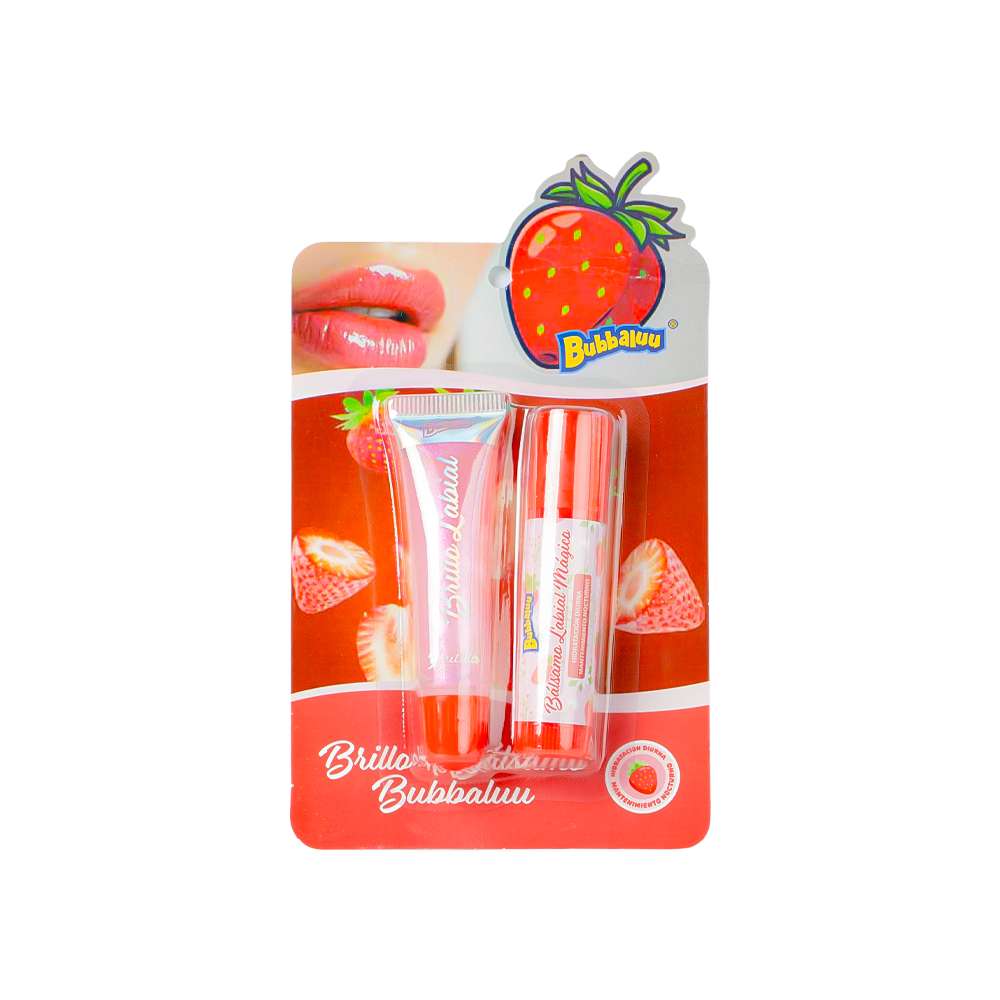 Dúo Brillo Labial Bubbaluu – vista frontal | Levora Perú