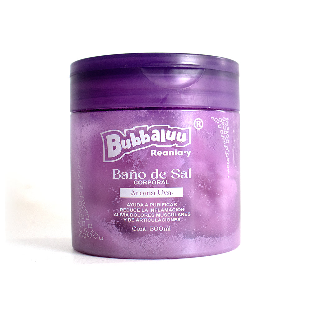 Exfoliante Corporal Baño de Sal Bubbaluu – Uva | Levora Perú