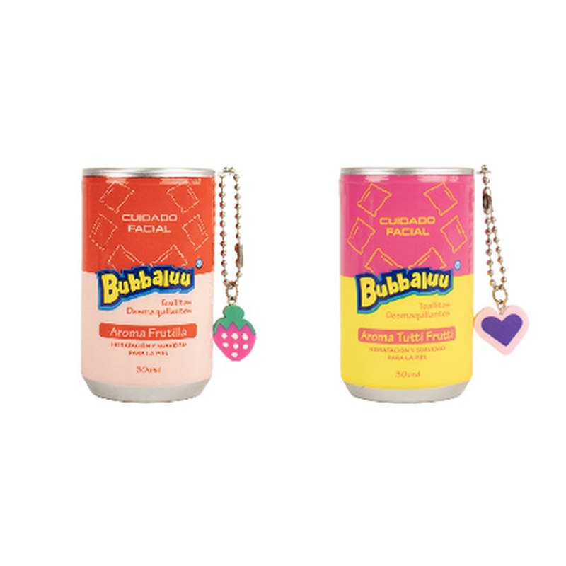 Toallas Desmaquillantes Bubbaluu (Lata con Llavero)
