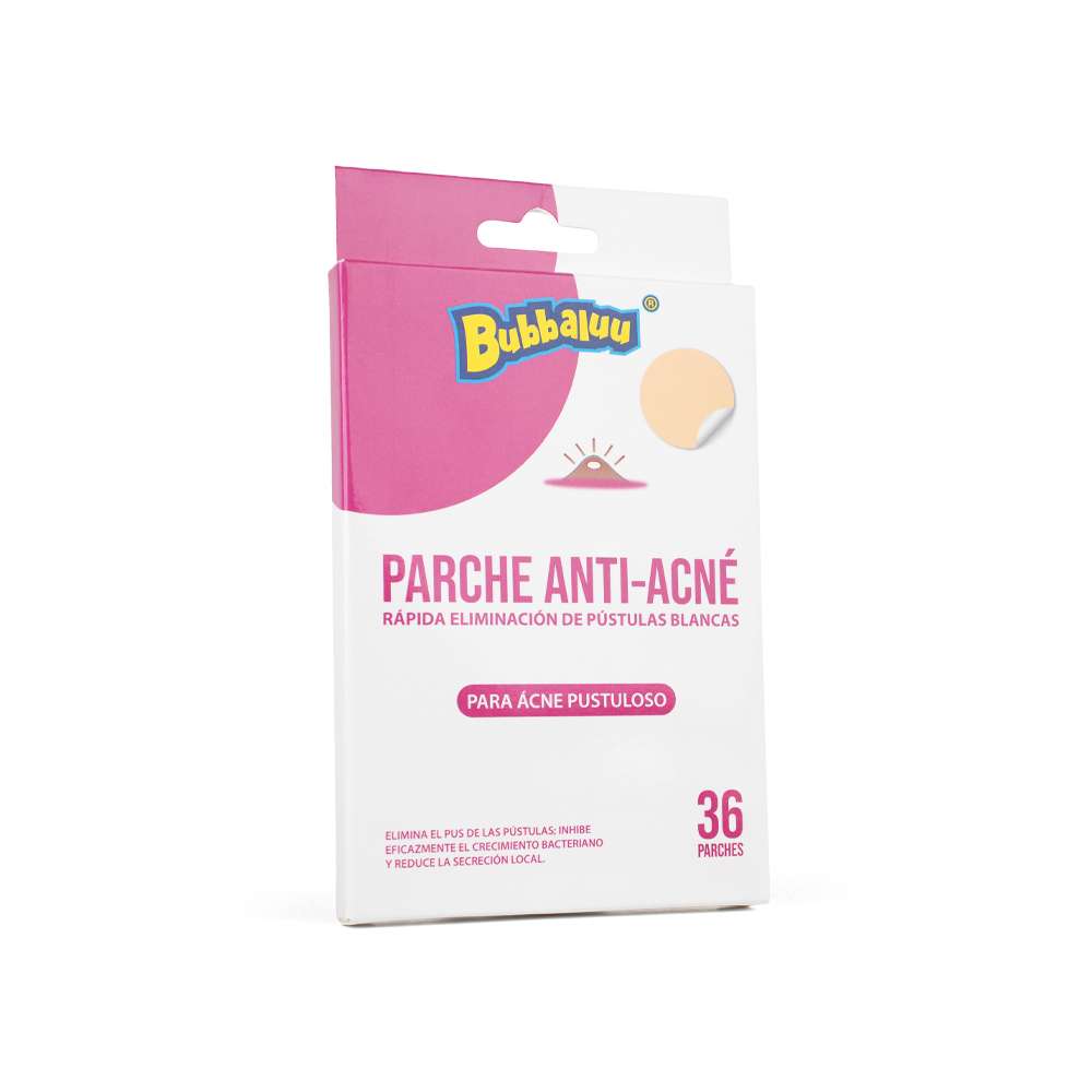 Parche Anti-Acné Pustuloso Bubbaluu – vista frontal | Levora Perú