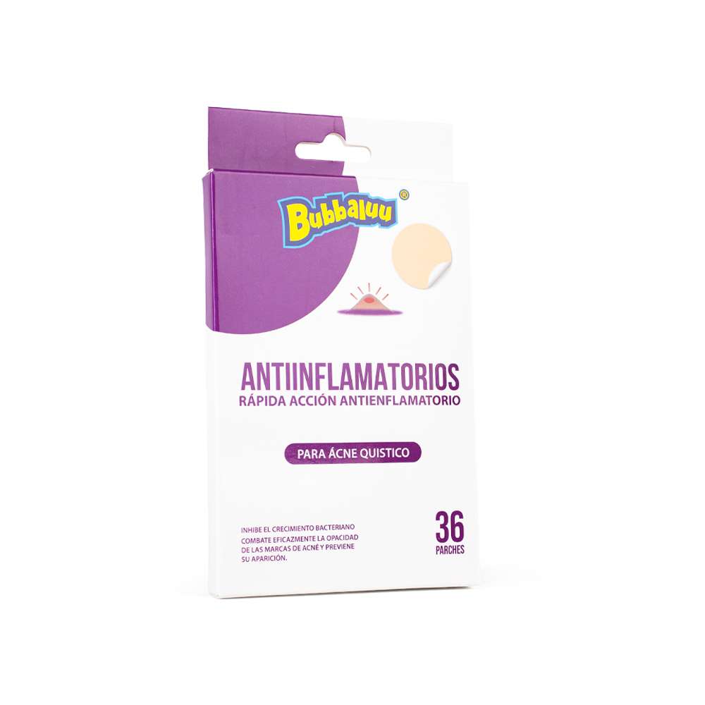 Parche Antiinflamatorio Acné Quístico Bubbaluu – vista frontal | Levora Perú