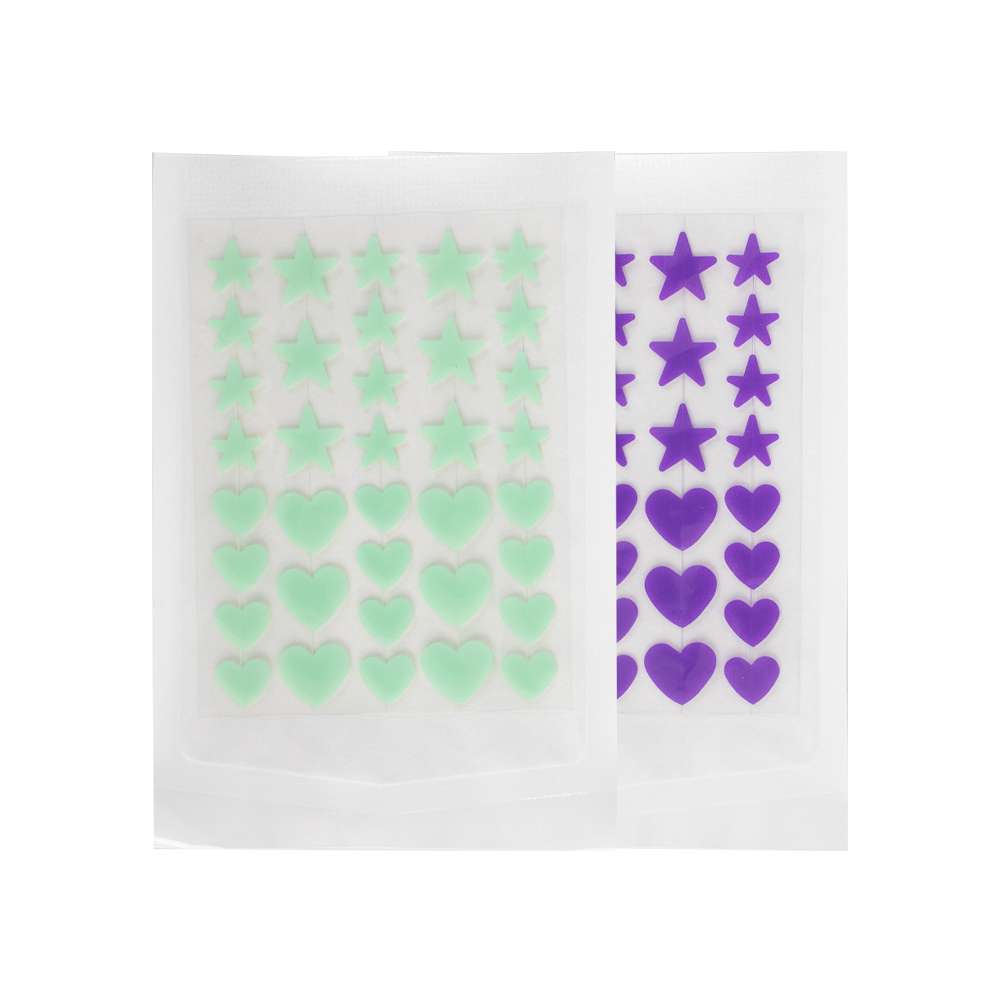 Parches para Acné Corazones y Estrellas Bubbaluu – detalle | Levora Perú