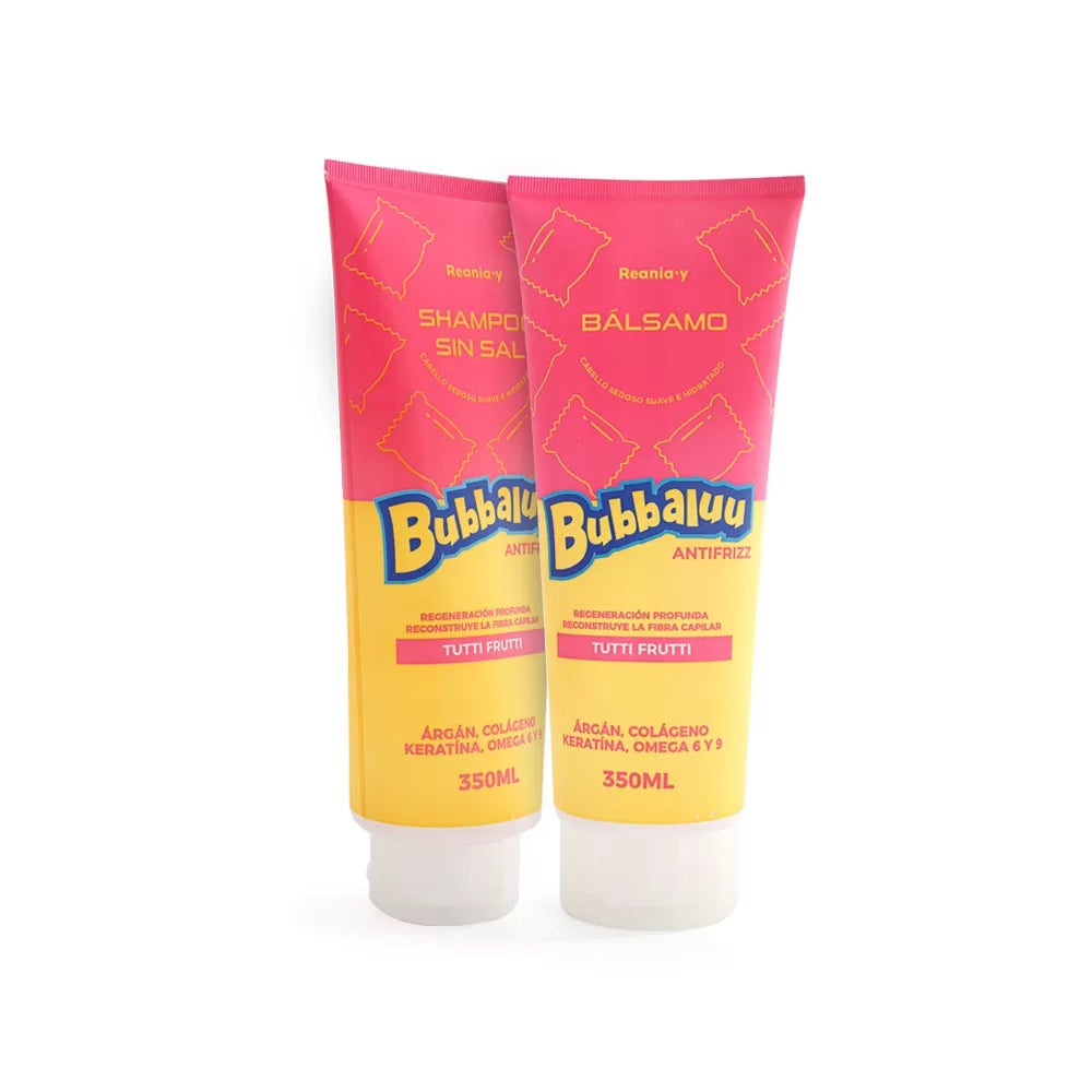 Shampoo sin Sal y Bálsamo Bubbaluu 350 ml | Levora Perú