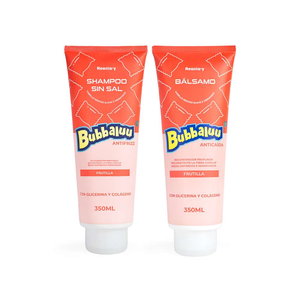 Shampoo sin Sal y Bálsamo para Rizos Bubbaluu | Levora Perú